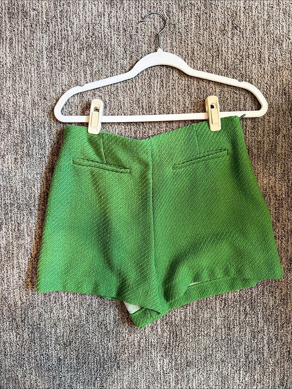 ZARA High Waist Green Shorts Like New